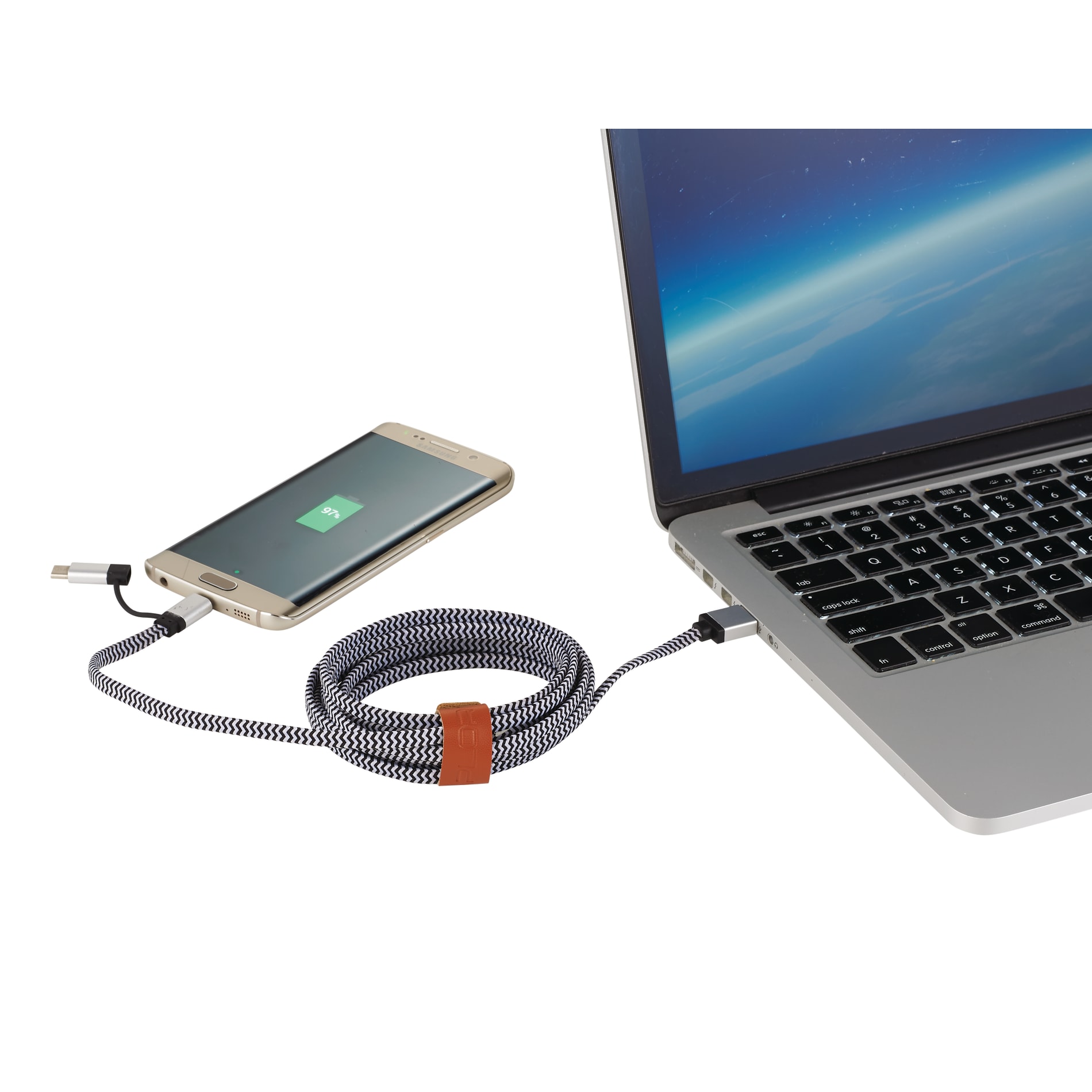 Paramount 3-in-1 Fabric Charging Cable