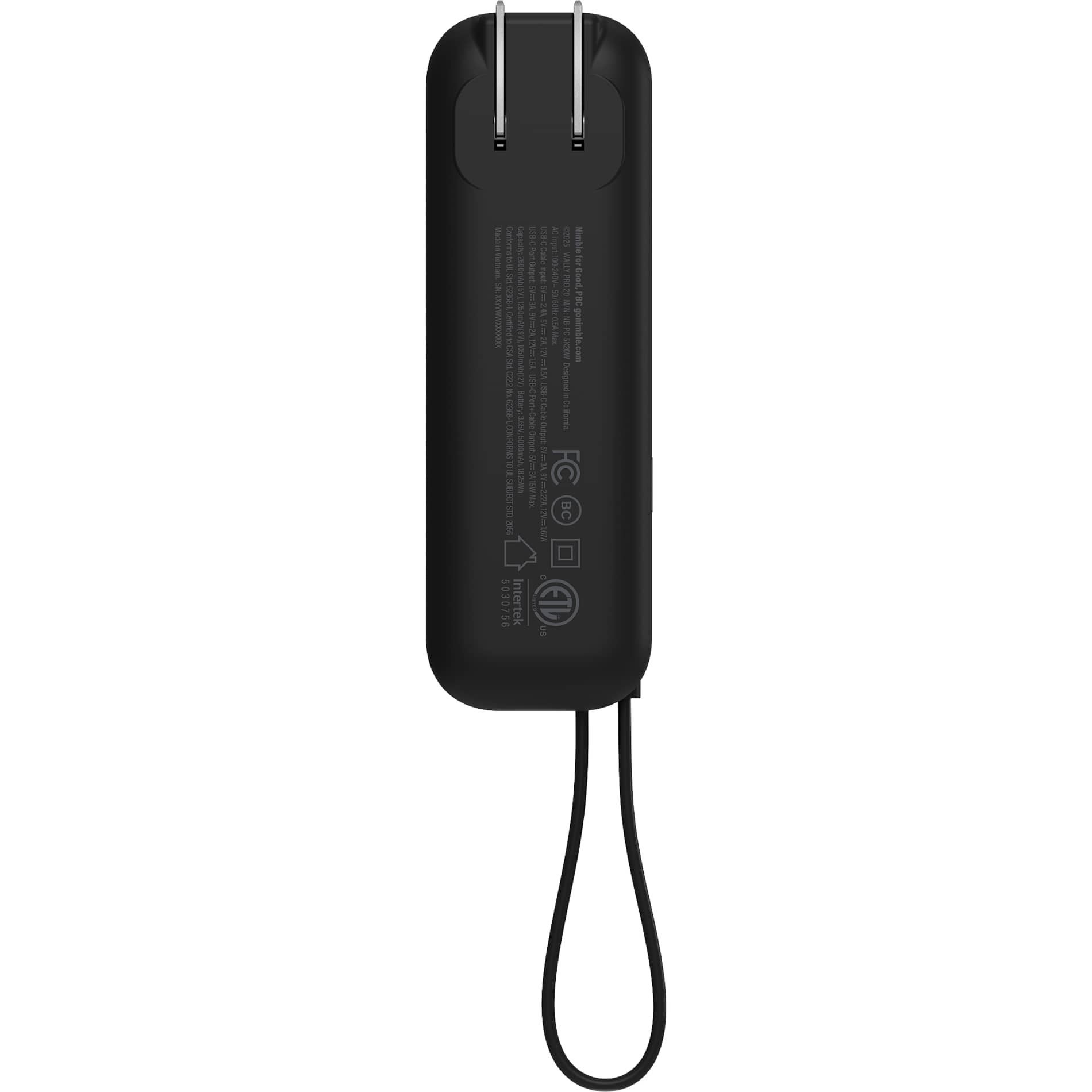 Wally Pro 20 5000 mAh Powerbank and Wall Charger
