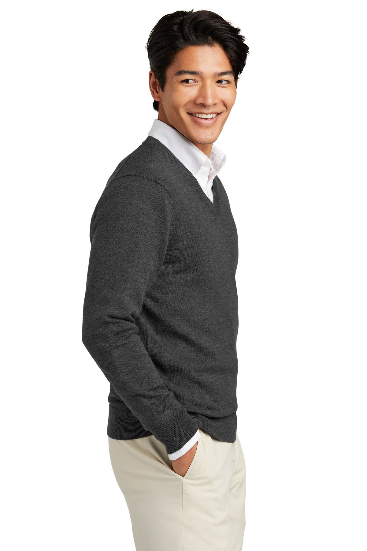 Brooks Brothers Washable Merino V-Neck Sweater
