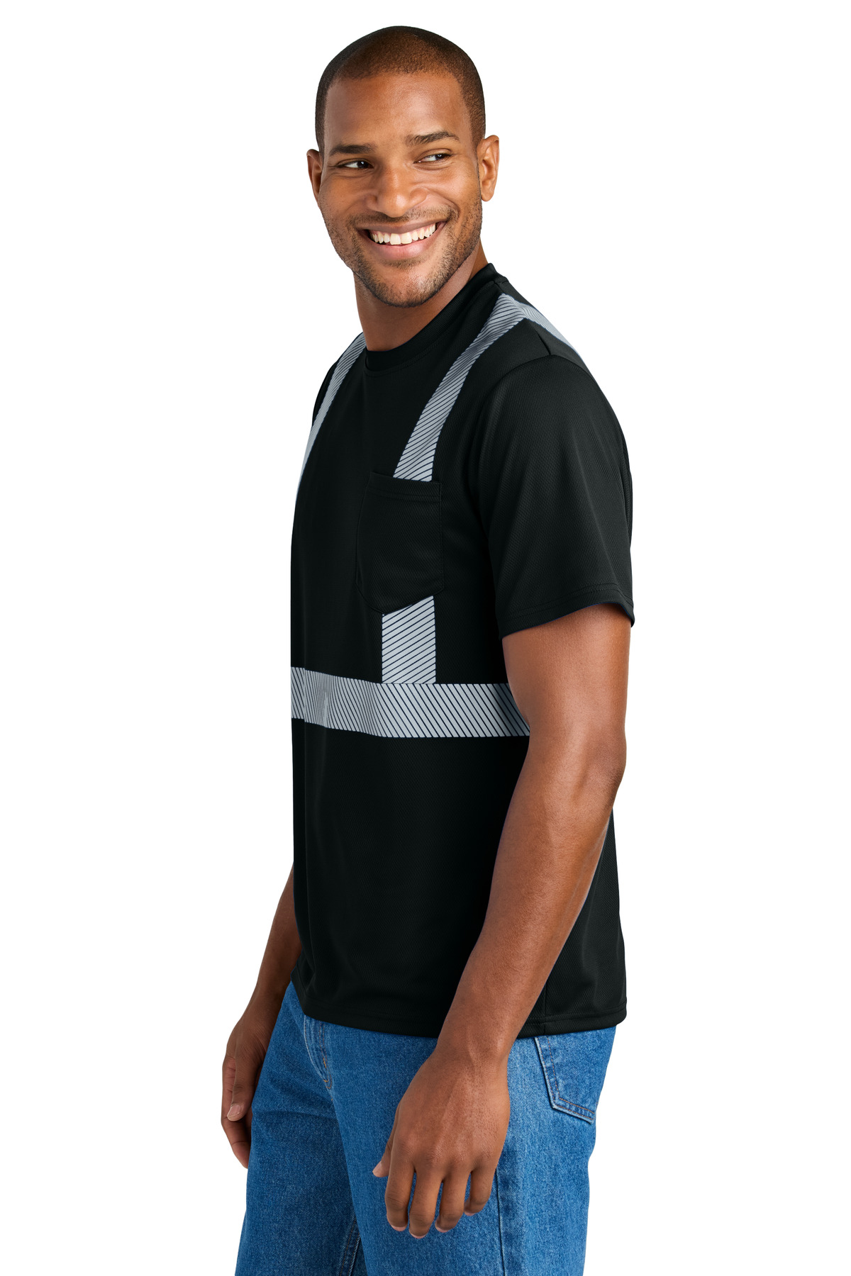 CornerStone Enhanced Visibility Segmented Tape Tee