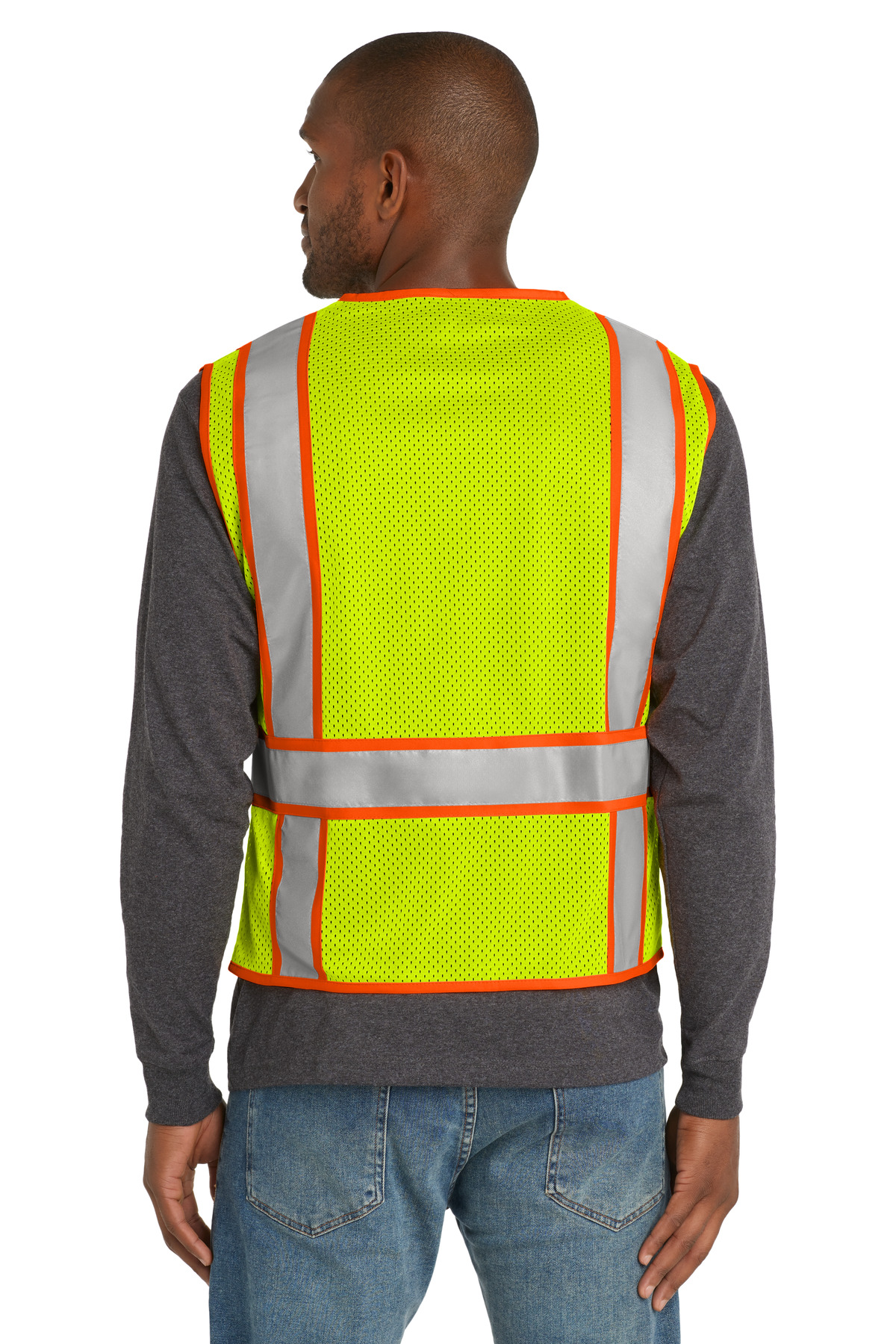 CornerStone ANSI 107 Class 2 Mesh Zippered Two-Tone Vest.