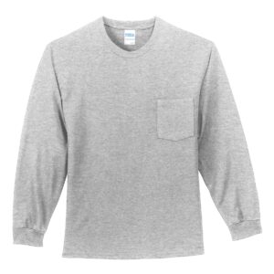 Port & Co Long Sleeve Essential Pocket Tee